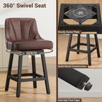 YaFiti Swivel Bar Stool 1 Pcs, 26 Inch Counter Height Bar Stools - Image 4