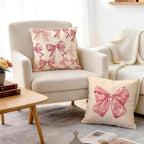 OBSEDE Cute Pink Bow Decorative Throw Pillow Covers 18 × 18 in, Couch Cushion - Image 7