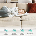 LINSY HOME 157" Modular U-Shaped Sectional Sofa, 4-Seat Corduroy Modern Cloud - Image 4