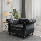 AVZEAR Leather Upholstered Armchair, Single Sofa Chair by AVZEAR