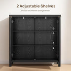 SICOTAS Rattan Sideboard Buffet Storage Cabinet - Image 5
