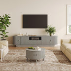 Coffee Table and TV Stand Set of 2, Round Center Table by ukaocai