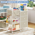 Cidaziya 2In1 Baby Diaper Caddy Organizers and Storage, 3 Tier Rolling Cart - Image 8