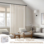 Extra Wide 70 Inch Memory Trained Pinch Pleated Curtains 92 Inches Long - Image 6