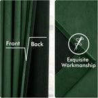 MIULEE Velvet Curtains 50W x 108L 2 Panels Hunter Green Blackout Curtains | - Image 6