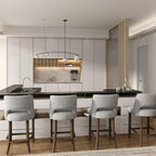 VKNOW Bar Stools Set of 4, Modern Counter Stools - Image 3