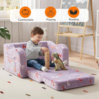 MeMoreCool Glowing Butterfly Kids Chair, 2-in-1 Foldable Kids Couch - Image 3