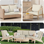 8Pcs Outdoor Cushion Covers, Stretch Patio Furniture Couch Chair Slipcovers | - Image 9