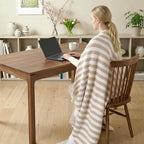 Snuggle Sac Ultra Soft Throw Blanket, Cozy Knitted, Fuzzy Knit Striped - Image 7