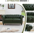 QHITTY 2 Piece Living Room Set, Sectional Chesterfield Sofa Chair Contemporary - Image 4