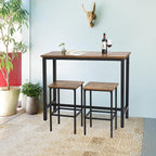 Finnhomy 47" Industrial Bar Table Set - Image 2