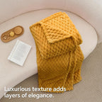 BEDELITE Mustard Yellow Throw Blanket - Image 9