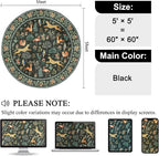DUKINO 5ft Round Rug, Washable Animal Non Slip Circle Area Rug, Non-Shedding - Image 2