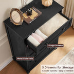 Joaxswe Farmhouse 5 Drawer Dresser - Image 5