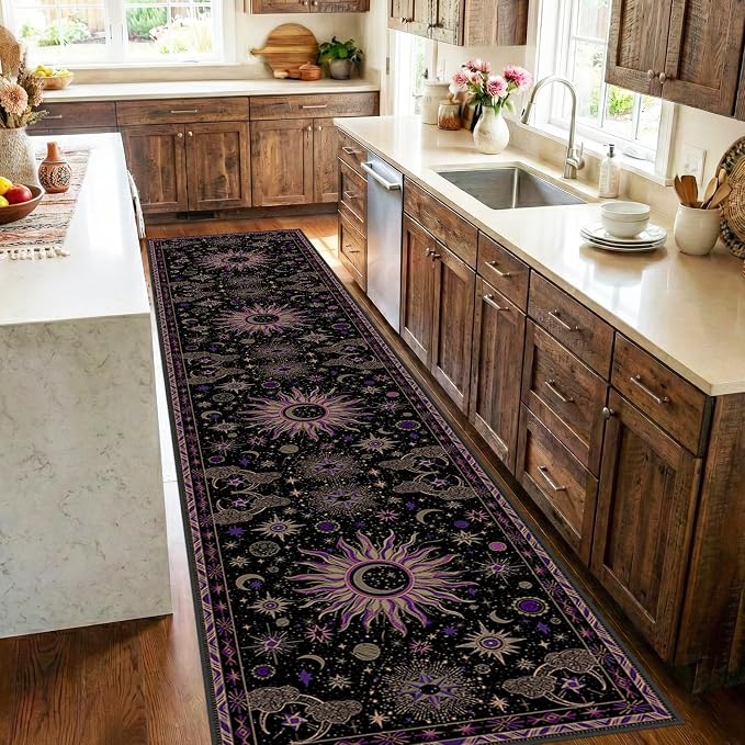 Vacuum-Friendly, 2x10 Washable Area Rug by meejou