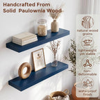 fuqing Dark Blue Floating Shelves | 24 Inch Floating Shelves - Image 4