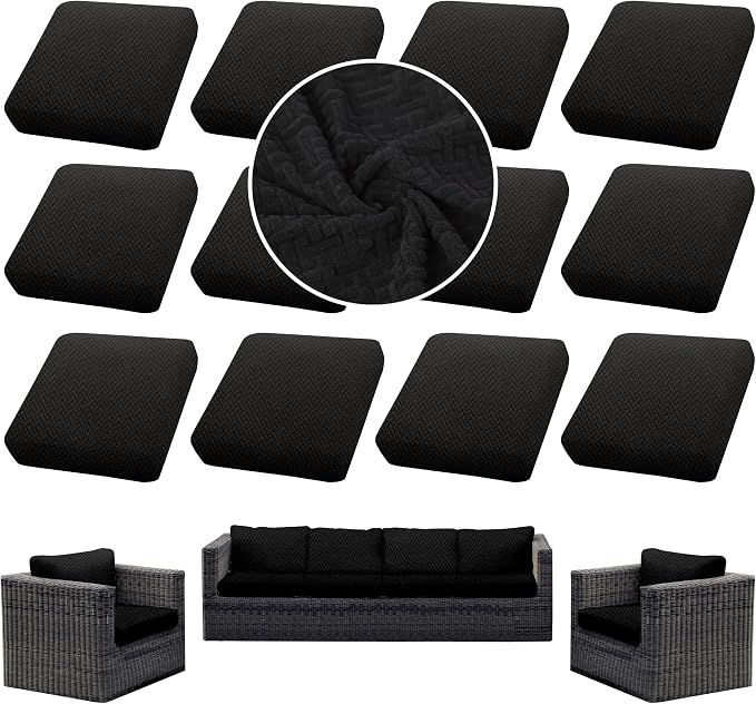 Outdoor Cushion Covers Set, Replacement by SUKAIKEQA