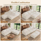 Vesgantti 114" Boneless Modular Sectional Sofa, Modern U Shaped 5 Seater Couch - Image 7