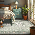 GarveeHome Provence Sage Green 6x9 Area Rugs, Botanical Grove Vintage - Image 3
