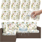 Smiry Waterproof Patio Cushion Covers, Stretch Outdoor Furniture Covers | Couch by Smiry