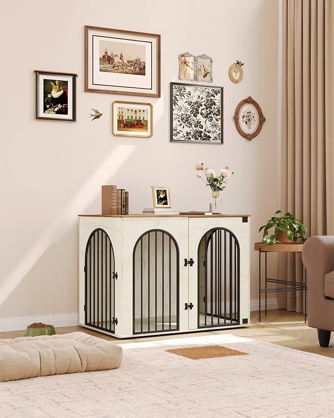 Hzuaneri 44.1" Wooden Dog Crate Furniture, Indoor Dog Kennel Dogs Cage - Image 10