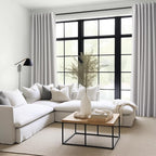Topfinel Linen Gray Blackout Curtains 96 Inch Long, Boho Beige Gothic Viral - Image 2