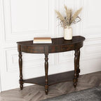 Solid Wood Console Table with Drawer and Storage Shelf, 45.3" Traditional Retro by JESONVID