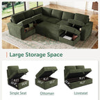 HONBAY Modular Sectional Sleeper Sofa - Image 3