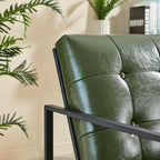 Glitzhome Mid Century Green Accent Chair, Modern Living Room Armchairs - Image 9