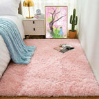 Soft Pink Fluffy Shag Pastel Area Rugs - Image 3
