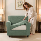 SUBRTEX 3 Pieces Stretch Sofa Slipcover Sets Couch Cover Sets Backrest Cushion - Image 4