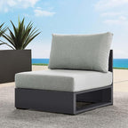 Modway Tahoe Aluminum Armless Patio Gray Modular Weather-Resistant - Image 2