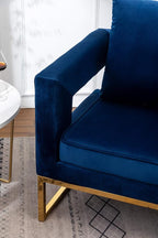 Roundhill Furniture Lenola Upholstered Accent Arm Chair - Image 9