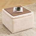 Cube Storage Ottoman, Chenille Ottoman Foot Stools, Ottoman Footstool by Rhevoy