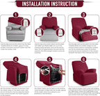 TAOCOCO Oversized Recliner Chair Covers, 1 Seater Streach Recliner Covers Soft - Image 6