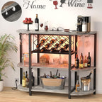 Unikito 4-Tier Metal Coffee Bar Cabinet - Image 3