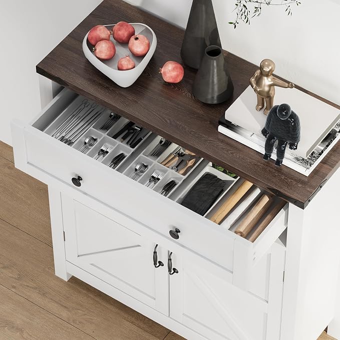 Semiocthome Farmhouse Sideboard Buffet Cabinet - Image 5