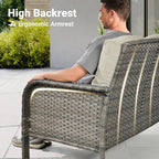 ovios 4-Piece Patio Furniture Set, Outdoor Wicker Sofa - Image 2