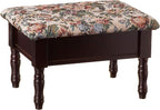 Frenchi Furniture Foot Stool, 15.8"D x 11.8"W x 9.8"H by Frenchi+Home+Furnishing