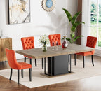 Henf 63"-79" Dining Table Set for 4, 5 Pieces Extendable Dining Table and 4 by Henf