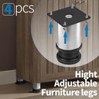 3 Inch Metal Furniture Legs Stainless Steel Adjustable Legs Silver Table Legs - Image 5