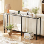 SUPERJARE Console Table with Outlet, 63 Inch Sofa Table with Charging Station - Image 7