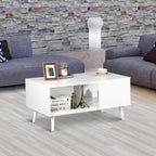 ZenStyle Mid Century Modern Coffee Table, Wooden Retro Coffee Table - Image 6