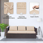 8PCS Patio Cushion Covers.Patio Furniture Couch SeatSlipcovers | Washable - Image 3