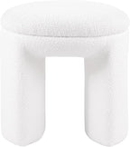 Furniture of America Rami Modern 18-inch Solid Wood Upholstered Ottoman - Image 3