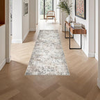 2x6 Washable Runner Rug：Modern Abstract Kitchen Soft Carpet Brown | - Image 4
