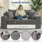 3-in-1 Convertible Sofa Bed, Boneless Loveseat Sleeper & Folding Couch Bed - Image 4