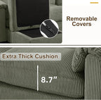 HAOMARKETS Corduroy Sofa Set, Upholstered Armchair and Loveseat - Image 6