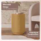 LeisureMod 14” Wide Round Side Table in Fiberstone - Image 7