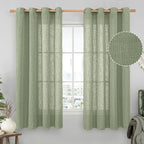 60 Inch Semi Sheer Linen Curtains by LAMIT